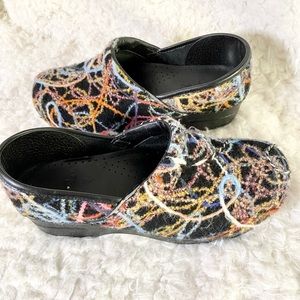 DANSKO felted Wool Scribble Yarn Clog Shoes 41